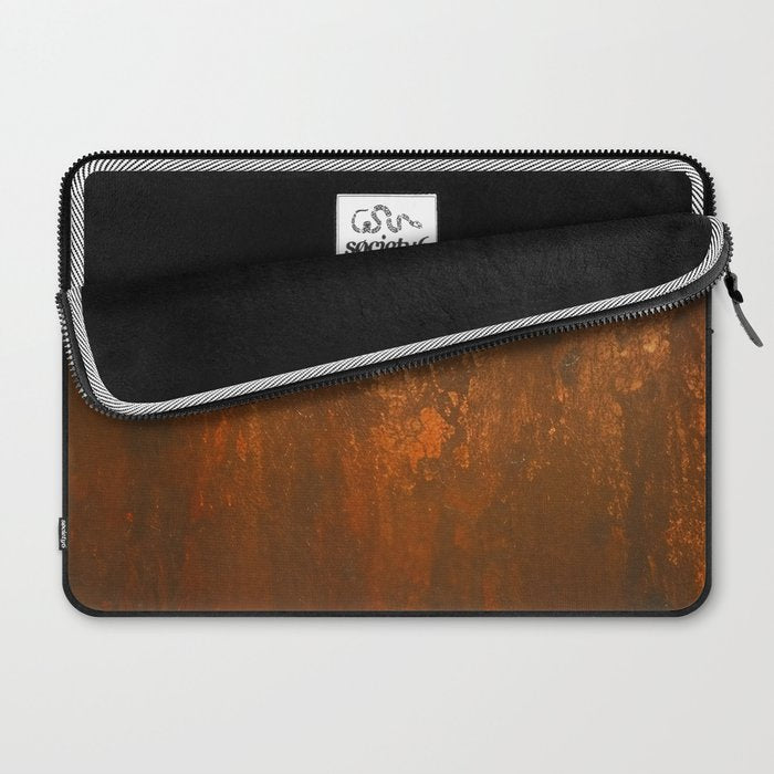Earthy Rust Copper and Bronze Japandi Art Laptop Sleeve Gallery Image 2