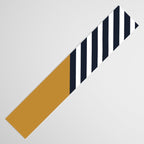 Color Block & Stripes Geometric Print, Mustard, Navy and White Table Runner Gallery Image 3