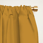 Color Block & Stripes Geometric Print, Mustard, Navy and White Window Curtain Gallery Image 2