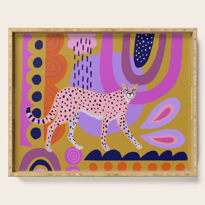 Modern Cheetah Serving Tray Gallery Image 1