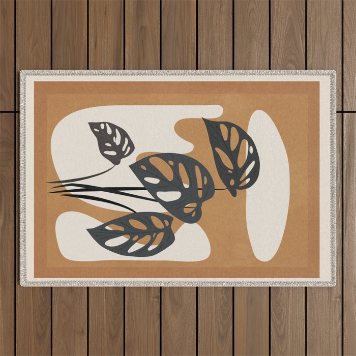 Minimalist Abstract Art Branch 6 Outdoor Rug Gallery Image 1