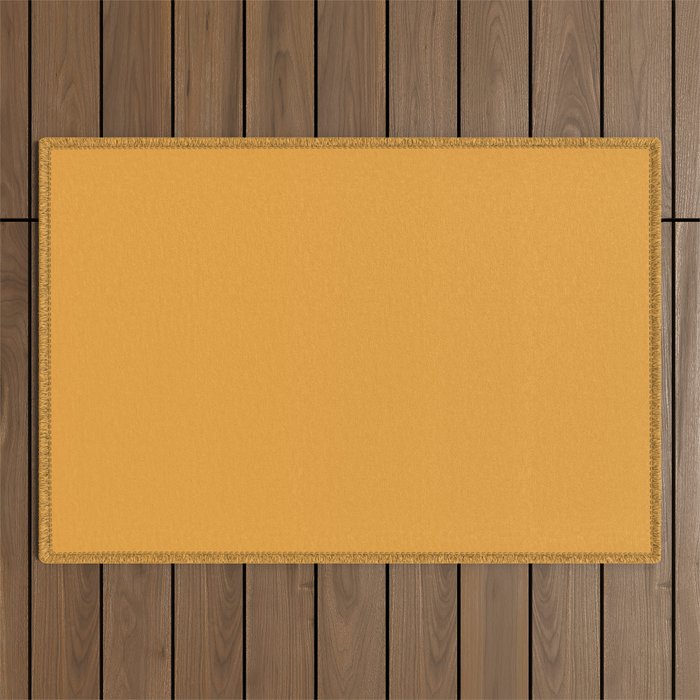 Apricot Orange Solid Color Outdoor Rug Gallery Image 1