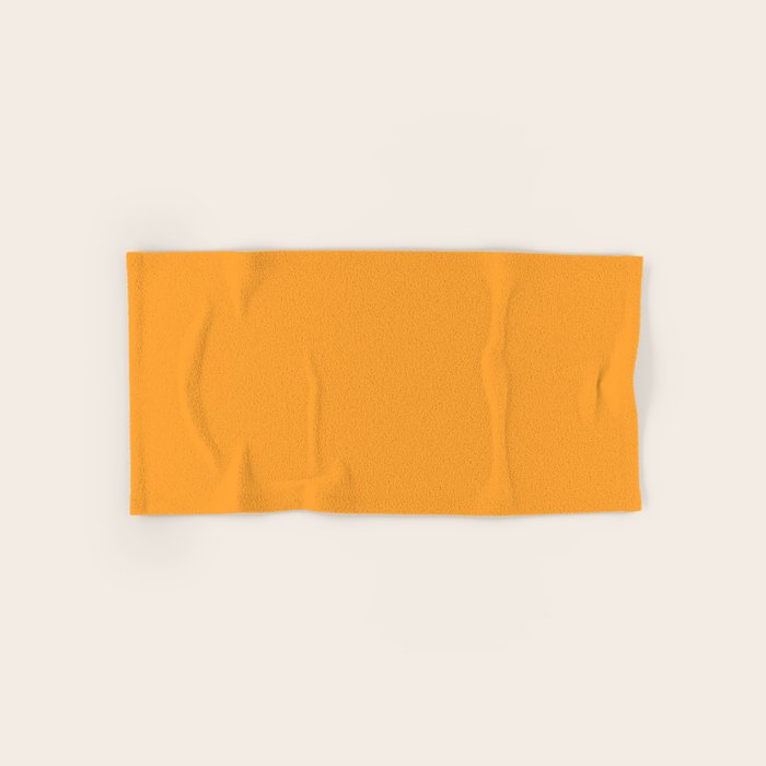 Apricot Orange Solid Color Bath Towel Gallery Image 1