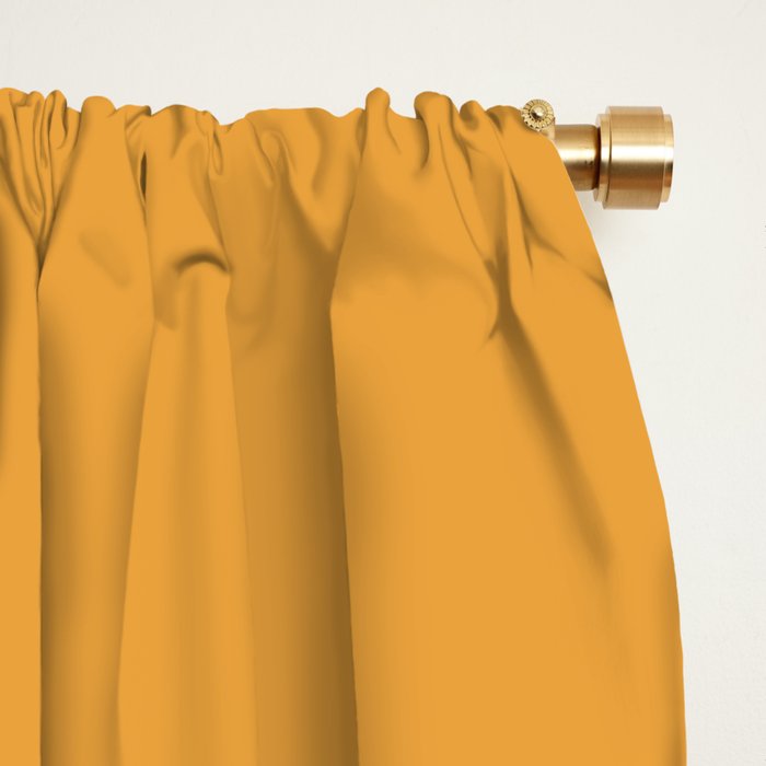 Apricot Orange Solid Color Window Curtain Gallery Image 2
