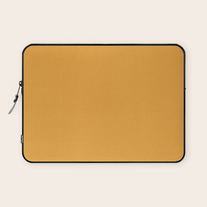 Apricot Orange Solid Color Laptop Sleeve Gallery Image 1