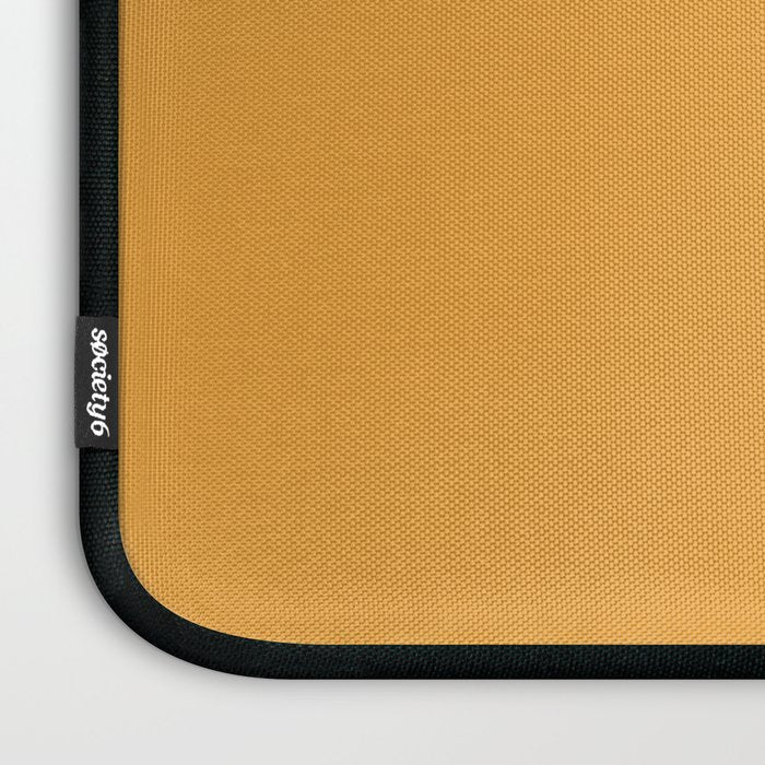 Apricot Orange Solid Color Laptop Sleeve Gallery Image 3
