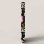Retro cartoon sticker label pattern iPhone Case Gallery Image 2