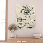 LEMONS AND FLOWERS Wall Tapestry Gallery Image 2