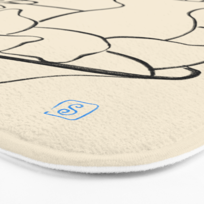 LEMONS AND FLOWERS Bath Mat Gallery Image 3