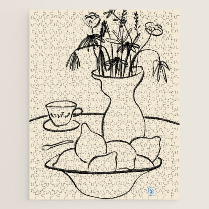 LEMONS AND FLOWERS Jigsaw Puzzle Gallery Image 1