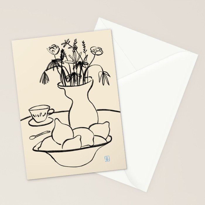 LEMONS AND FLOWERS Stationery Card Gallery Image 2