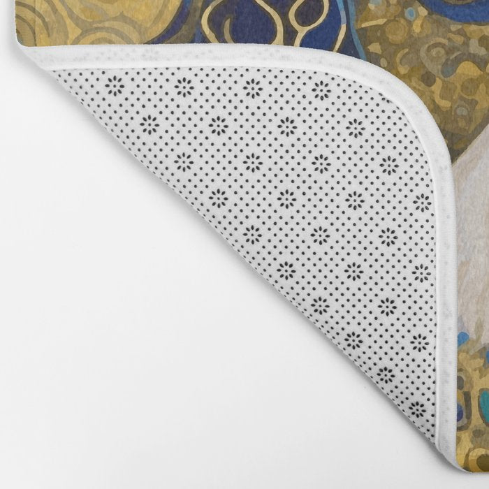 Klimt Dog with Colorful Ears Bath Mat Gallery Image 2