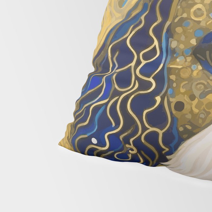 Klimt Dog with Colorful Ears Pillow Sham Gallery Image 4