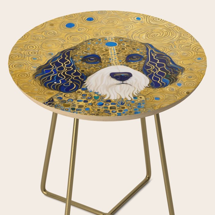 Klimt Dog with Colorful Ears Side Table Gallery Image 2
