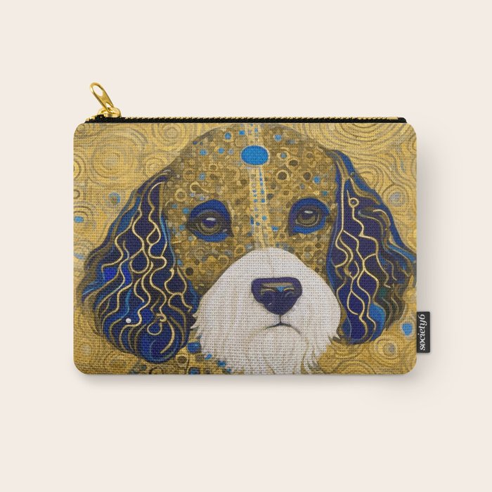 Klimt Dog with Colorful Ears Carry All Pouch Gallery Image 1