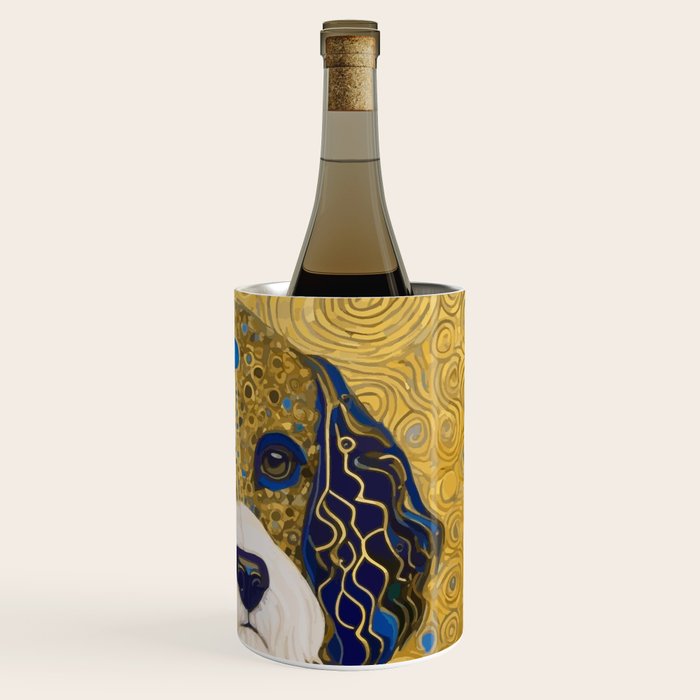 Klimt Dog with Colorful Ears Wine Chiller Gallery Image 3