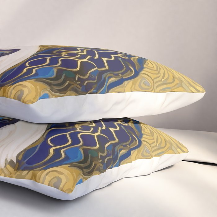Klimt Dog with Colorful Ears Pillow Sham Gallery Image 3