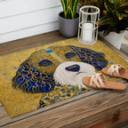Klimt Dog with Colorful Ears Outdoor Rug Gallery Image 2