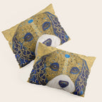 Klimt Dog with Colorful Ears Pillow Sham Gallery Image 3