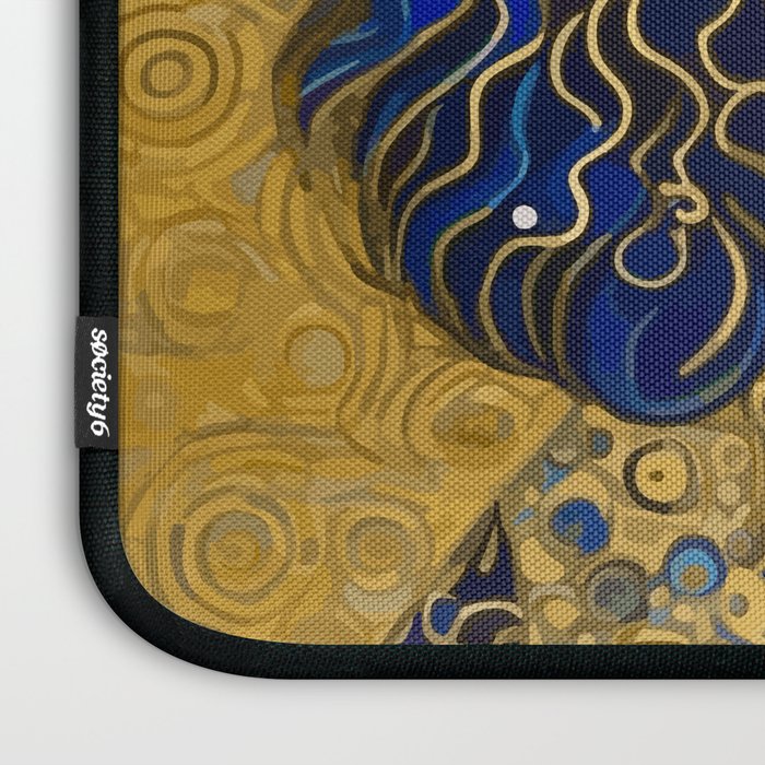 Klimt Dog with Colorful Ears Laptop Sleeve Gallery Image 3