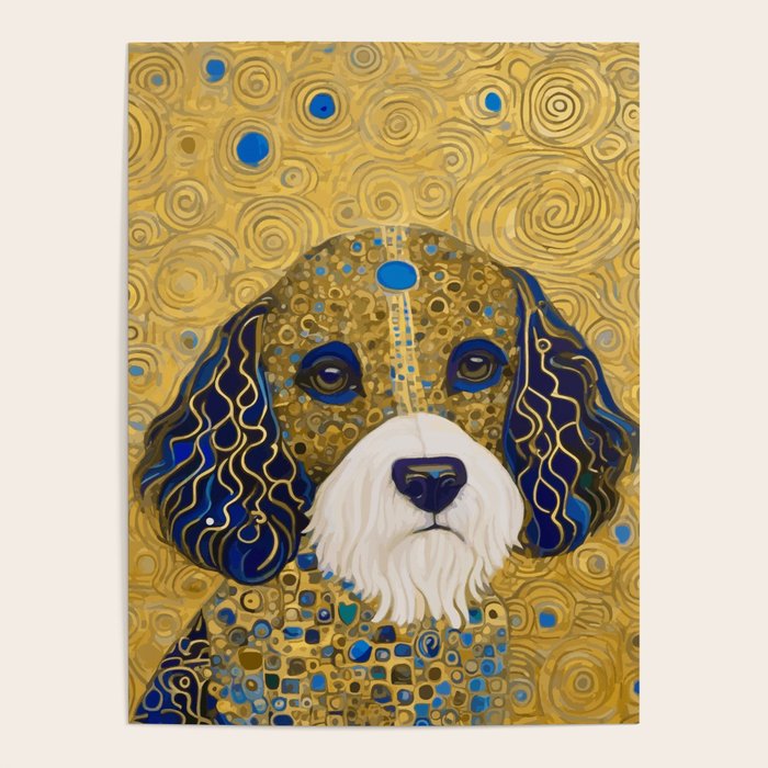 Klimt Dog with Colorful Ears Poster Gallery Image 4