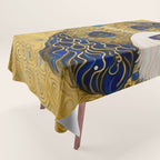 Klimt Dog with Colorful Ears Tablecloth Gallery Image 1