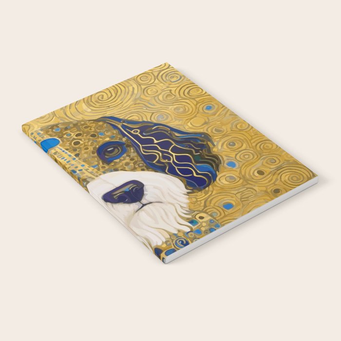 Klimt Dog with Colorful Ears Notebook Gallery Image 2