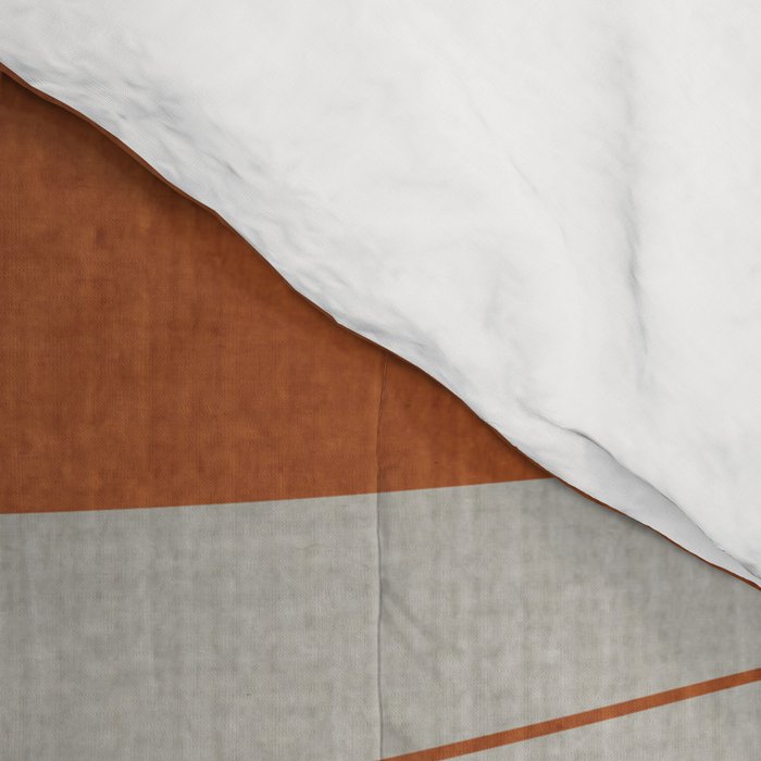 Abstract MCM Navy Burnt Orange Beige Blush Comforter Gallery Image 4