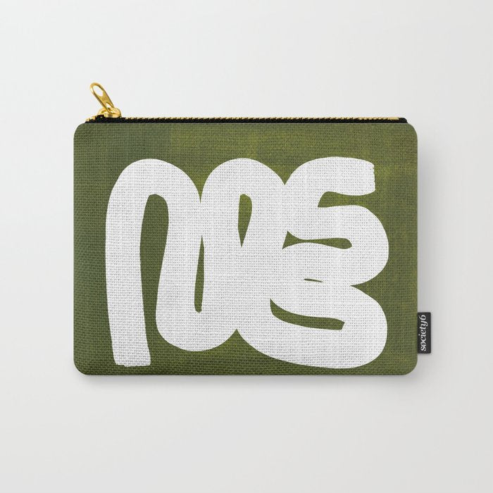 Olive Green Wiggle Run Carry All Pouch Gallery Image 1