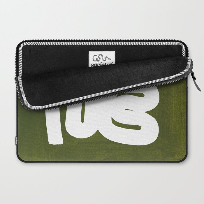 Olive Green Wiggle Run Laptop Sleeve Gallery Image 2