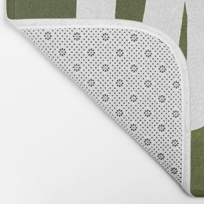Olive Green Wiggle Run Bath Mat Gallery Image 2