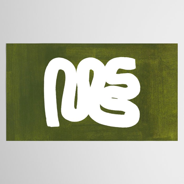 Olive Green Wiggle Run Tablecloth Gallery Image 2