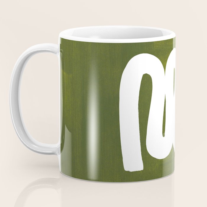 Olive Green Wiggle Run Coffee Mug Gallery Image 3