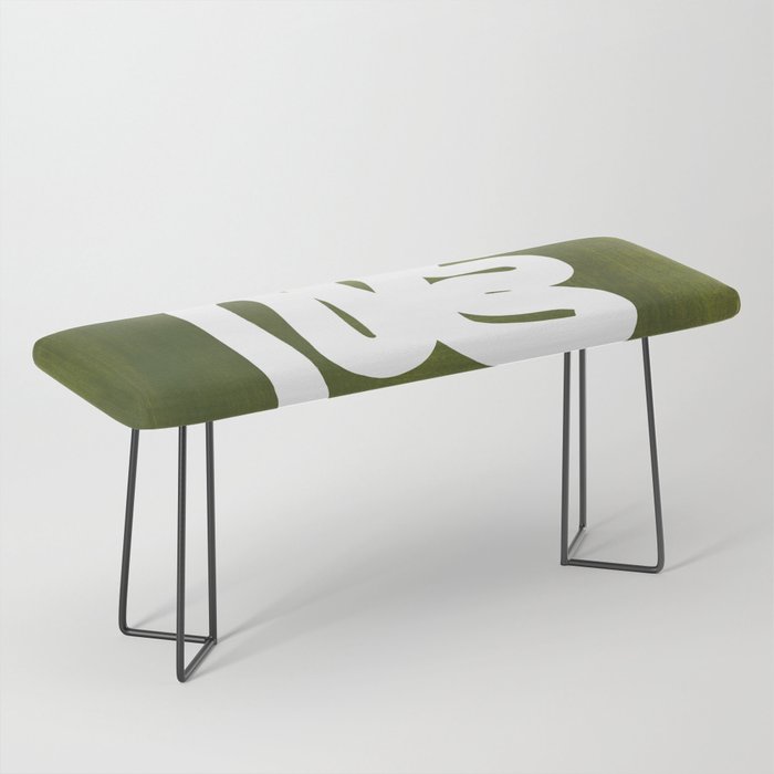 Olive Green Wiggle Run Bench Gallery Image 1