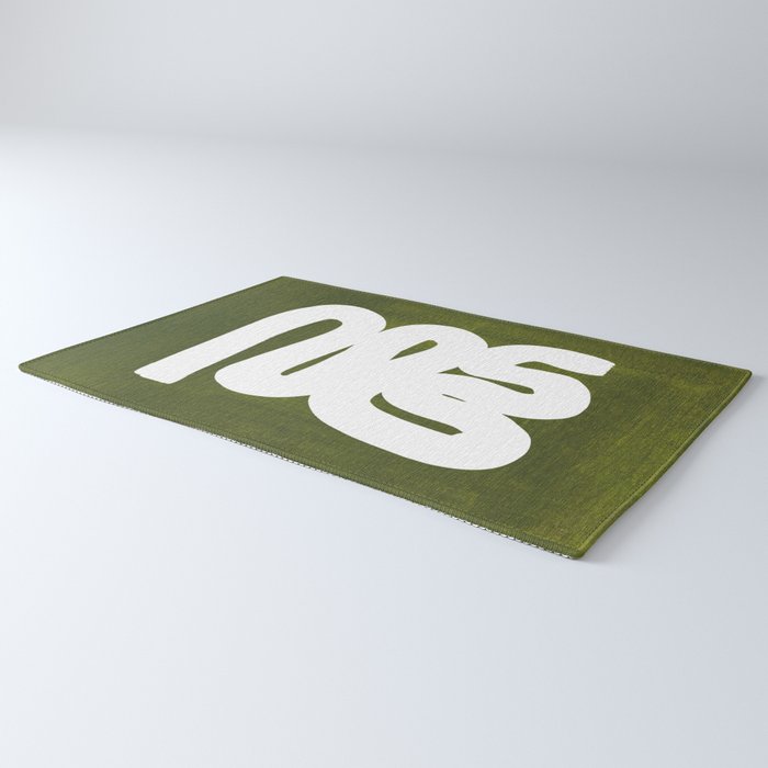 Olive Green Wiggle Run Rug Gallery Image 3