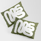 Olive Green Wiggle Run Pillow Sham Gallery Image 3