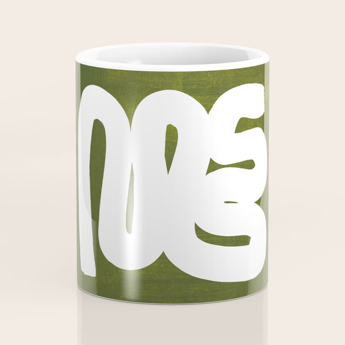 Olive Green Wiggle Run Coffee Mug Gallery Image 4