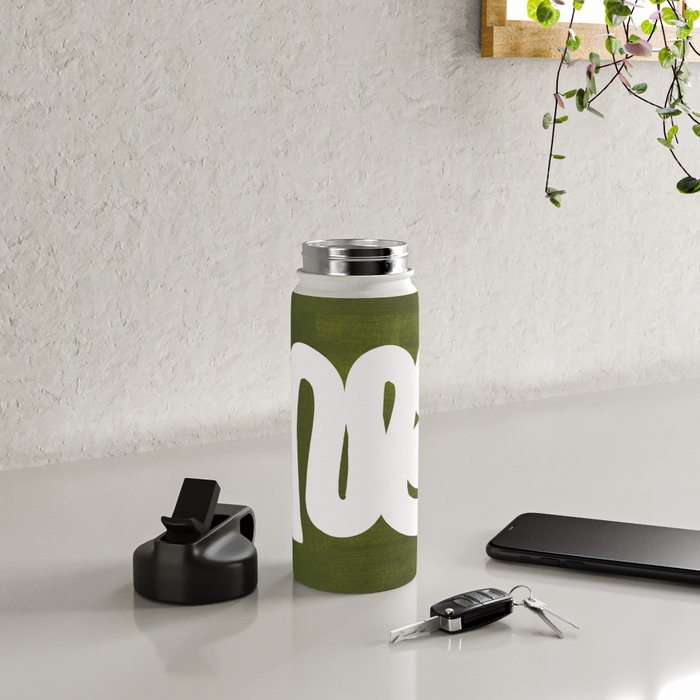 Olive Green Wiggle Run Water Bottle Gallery Image 4