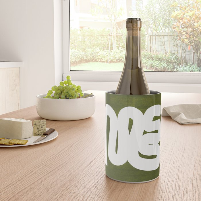Olive Green Wiggle Run Wine Chiller Gallery Image 4