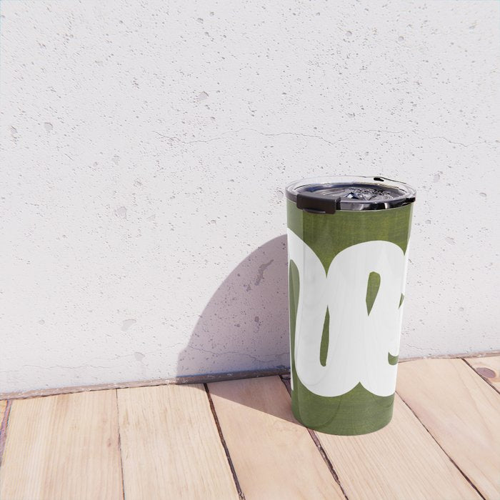 Olive Green Wiggle Run Travel Mug Gallery Image 4