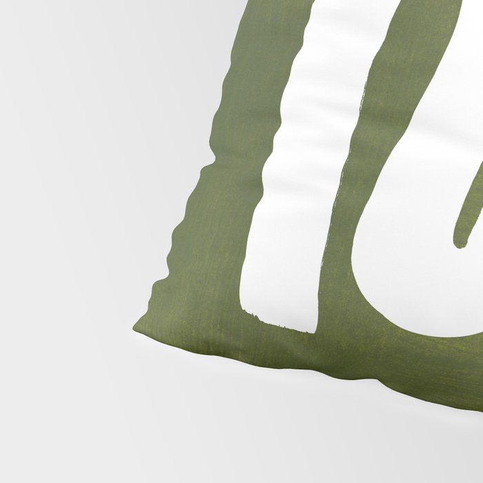 Olive Green Wiggle Run Pillow Sham Gallery Image 4
