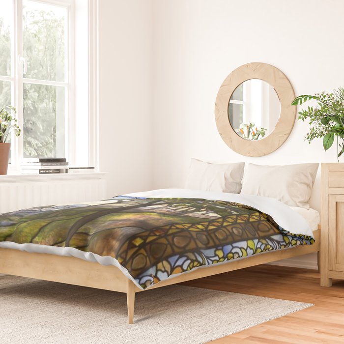 Louis Comfort Tiffany - Decorative stained glass 14. Duvet Cover Gallery Image 2