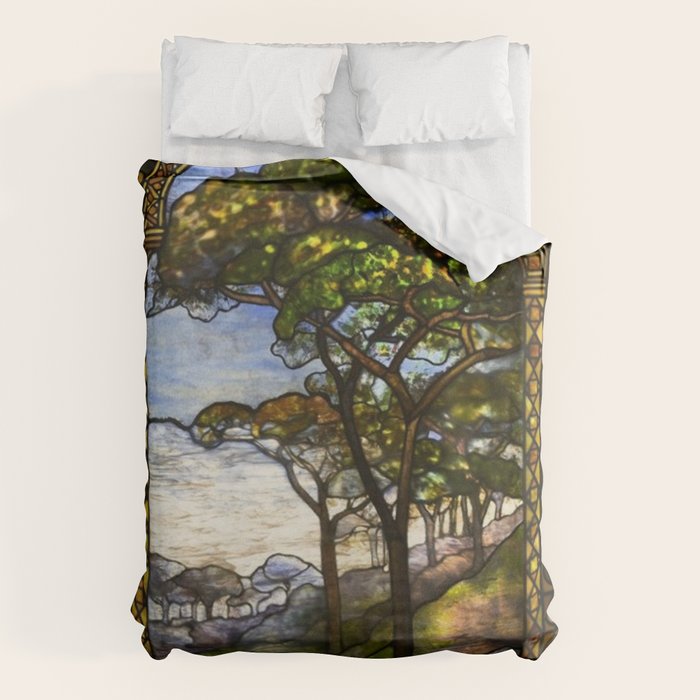 Louis Comfort Tiffany - Decorative stained glass 14. Duvet Cover Gallery Image 6