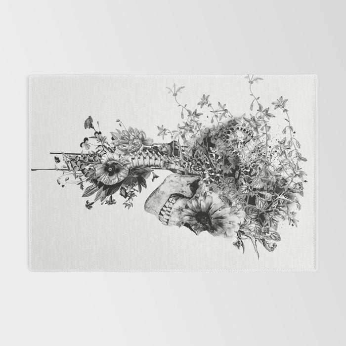 Skull BW Rug Gallery Image 2