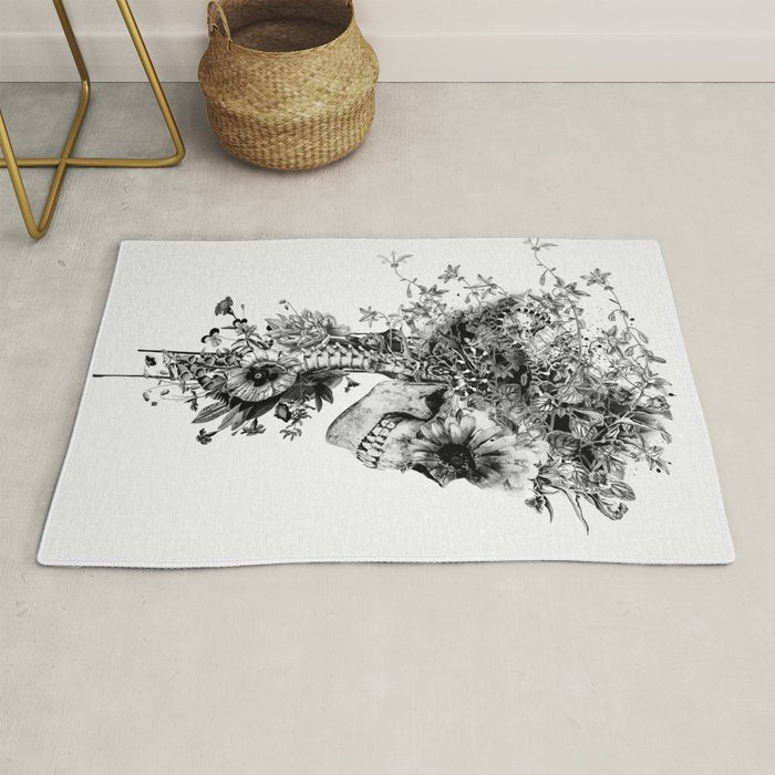 Skull BW Rug Gallery Image 1