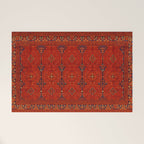 N194 - Red Berber Atlas Oriental Traditional Moroccan Style Welcome Mat Gallery Image 1
