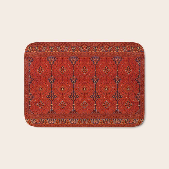 N194 - Red Berber Atlas Oriental Traditional Moroccan Style Bath Mat Gallery Image 1