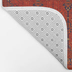 N194 - Red Berber Atlas Oriental Traditional Moroccan Style Bath Mat Gallery Image 2