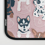 Pure love pockets I // blush pink background Dachshund Beagle Dalmatian Basset Hound Labrador Retriever Husky Welsh Corgi and Italian Greyhound dog puppies Laptop Sleeve Gallery Image 3