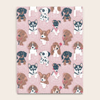 Pure love pockets I // blush pink background Dachshund Beagle Dalmatian Basset Hound Labrador Retriever Husky Welsh Corgi and Italian Greyhound dog puppies Notebook Gallery Image 4